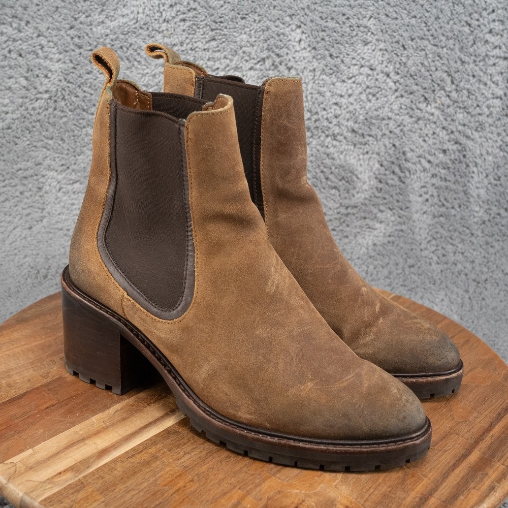 Thursday Women's Everyday Knockout Chelsea Boot US 7.5 Sude Block Heel Boots